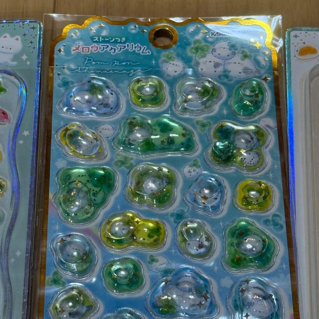 [Genuine Product] Jewel Petit Drop Mellow Aquarium Kirakoro Ohajiki Stickers 3 Pieces
