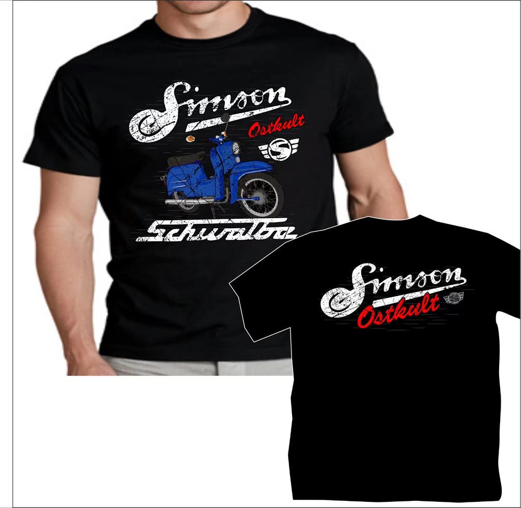 Simson Red, Blue and Green Swallow KR51 Motorbike T-Shirt 100% Cotton O-Neck Short Sleeve Summer Casual Mens T-shirt Streetwear