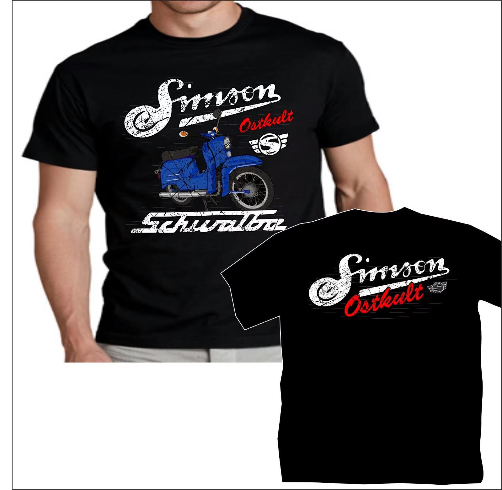 

Simson Красный, Синий и Зеленый Ласточка KR51 Мотоциклетная Футболка 100% Хлопок Круглый Вырез Короткий Рукав Летняя Повседневная Мужская Футболка Уличная Одежда S