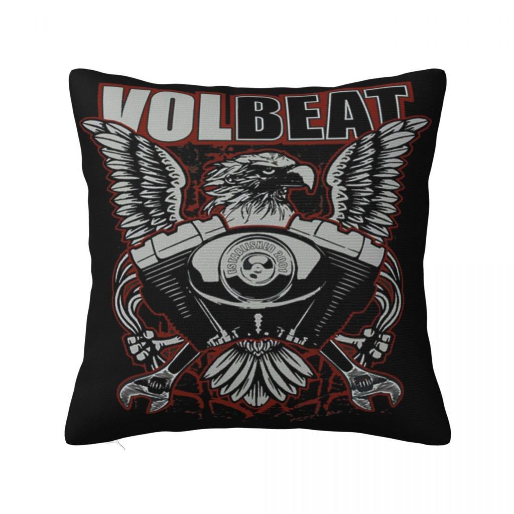 Volbeats Greatest Of All Tours Square Pillow Covers Bed Car Guitar Cushion Cover Cute Decorative Pillow Cover 40*40