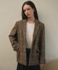 Ournostalgia Vintage Wool Check Tailored Half Jacket_Brown(O25-Ot03)