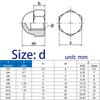 1-20pcs Cover Semicircle Acorn Nut M3 M4 M5 M6 M8 M10 M12 M14 M16 M18 M20 DIN1587 Decorative Dome Head Protection Brass Cap Nuts