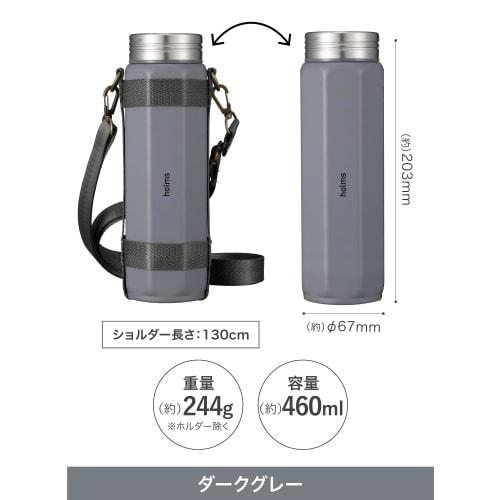 CB Japan Octabottle Long Shoulder 460, a 460ml Water Bottle with a Vacuum Insulated, Dual-wall Construction, Perfect for Direct Drinking, and a Dedica