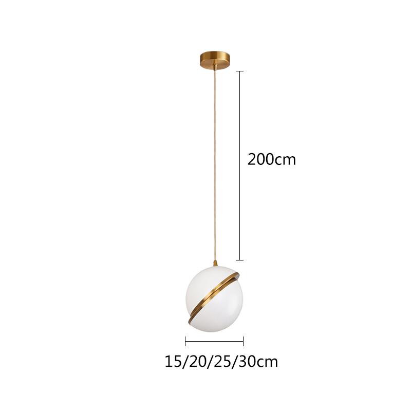 Nordic White Ball Bubble Pendant Lights Kitchen Living Room Restaurant Bedroom Gold Hanging Lamp Luminaires