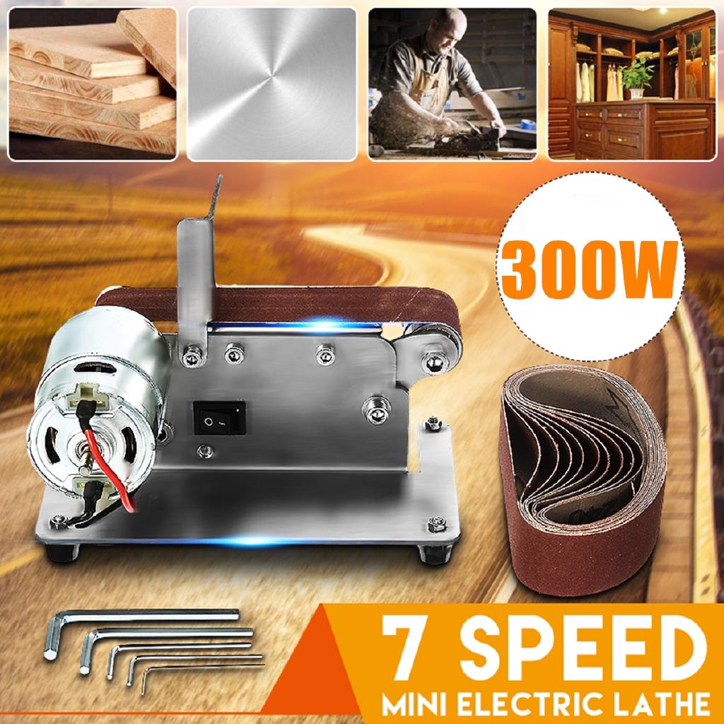 Belt Sander Machine Electric Belt DIY Mini Sander Polishing Grinding Woodworking Machine Cutter Edges Sharpener Belt Sander