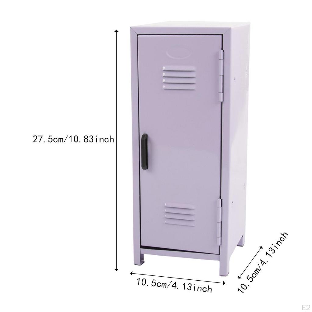 Compact Storage Box for Desk with Lock And Key Makeup Accessories