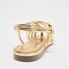 Fashion Luxury Gold Flat Sandals Women Summer Hollow Design Gladiator Sandals Comfortable Ankle Strap Casual Beach Shoes Mules Sandalias