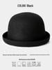 Women's Wool Fisherman Hat - Japanese Style, Small Brim, Rolled Edge, Autumn/Winter Casual Basin Hat