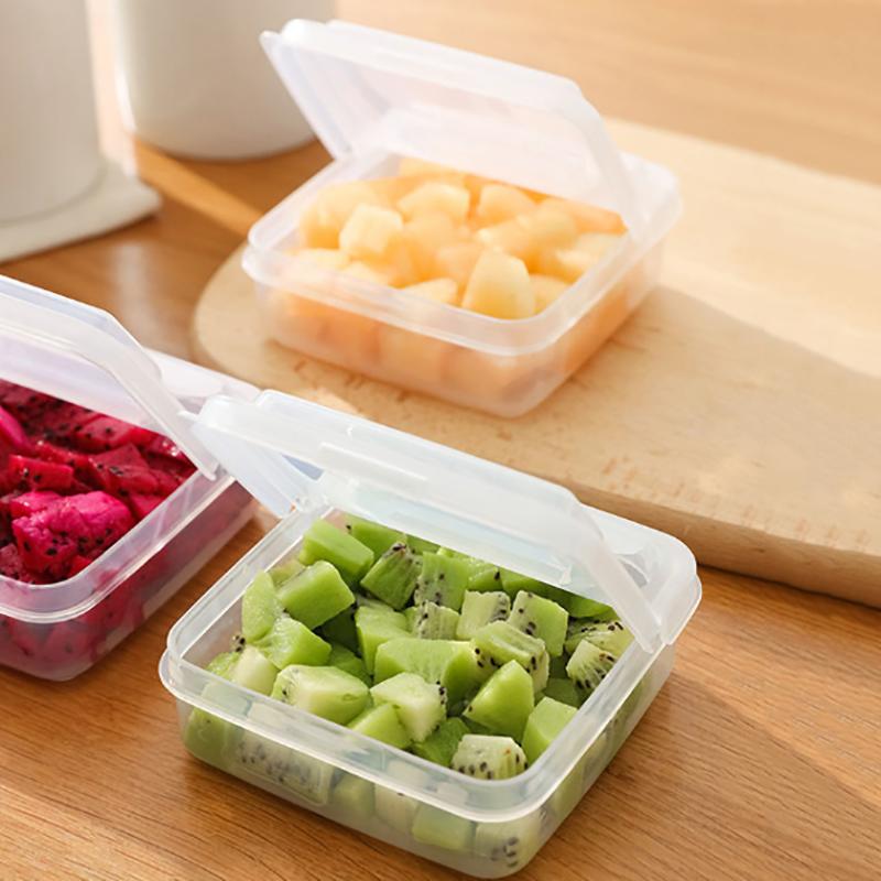 1Pc Butter Cheese Storage Box Portable Refrigerator Fruit Vegetable Fresh-Keeping Organizer Box Transparent Cheese Container