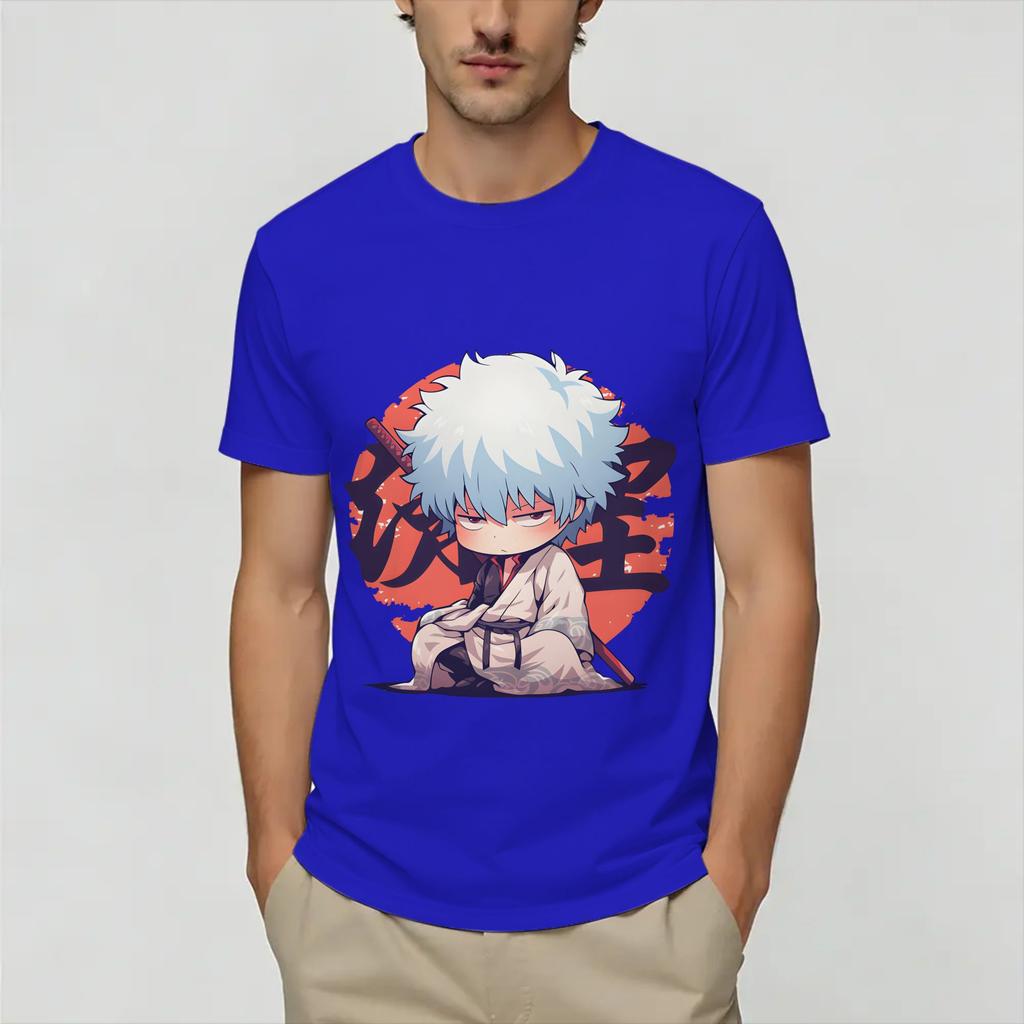 Leisure GGintamas TShirt for Unisex Round Neck Pure Cotton T Shirt Short Sleeve Tees Plus Size Tops
