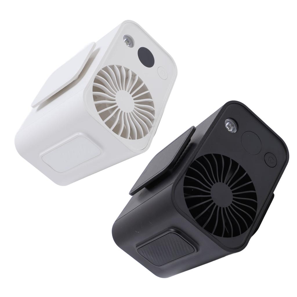 Portable Waist Fan Wearable Hanging Neck Clip On Belt Personal Fan with LED Light Digital DisplayUSB