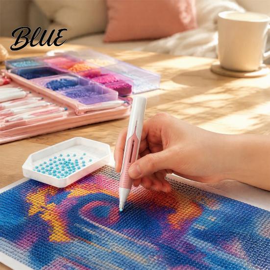 Handmade Craft Supplies Ergonomic Gift Faux Diamond Dispenser Pen Automatic Bead Art Wax-Free for Artists