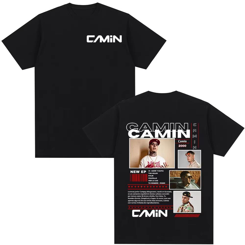 Rapper Camin 2026 Tour Graphic T Shirt Unisexs Women Clothing Hip Hop Fashion Short Sleeve Tshirts Oversized Tshirt Streetwear