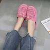 Summer new slippers women's bag head hollow cool slippers women's flat bottom outdoor wear indoor non-slip soft sole casual hole shoes