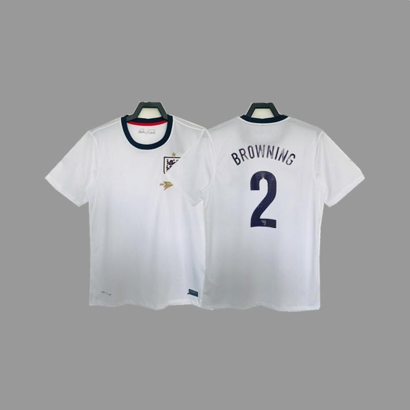 England Retro Football Jersey Gerrard Lampard Campbell Rooney Beckham Soccer Shirt