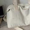 Polka Dot Bow Print Duffle Bag with Sturdy Top Handle Crossbody Strap Large Capacity Weekender Travel Tote