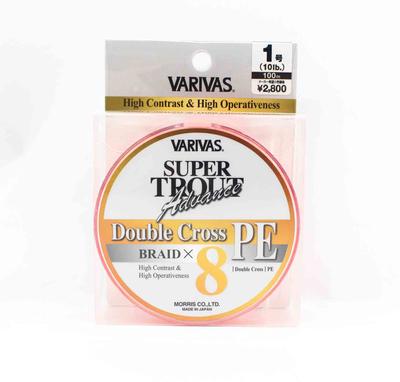 Varivas PE Line Trout Advance Double Cross 100M Turuncu PE 1 10lb (7317)