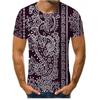 Men's Short Sleeved T-shirt 3D Printed Casual Loose Round Neck Top for Men Shirt