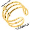 6pcs/lot Gold Plated Stainless Steel Base Rings Settings DIY Blank Knuckle Rings for Women Jewelry Charms Never Fade Wholesale