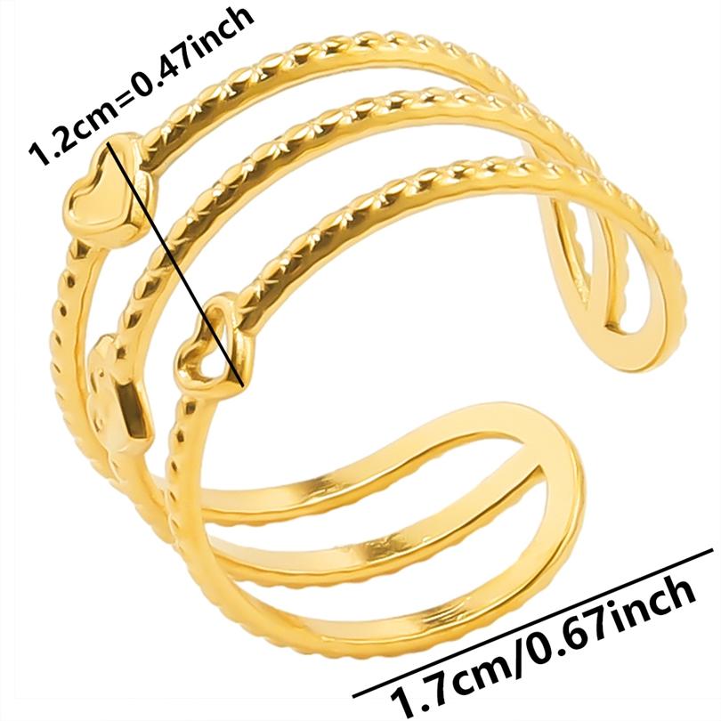 6pcs/lot Gold Plated Stainless Steel Base Rings Settings DIY Blank Knuckle Rings for Women Jewelry Charms Never Fade Wholesale