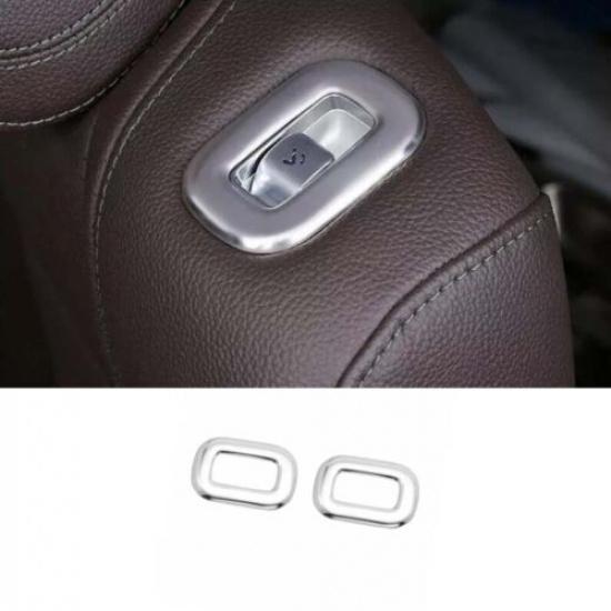 For Benz GLE GLS Cover Trim - Silver Titanium Seat Adjust Button Sticker