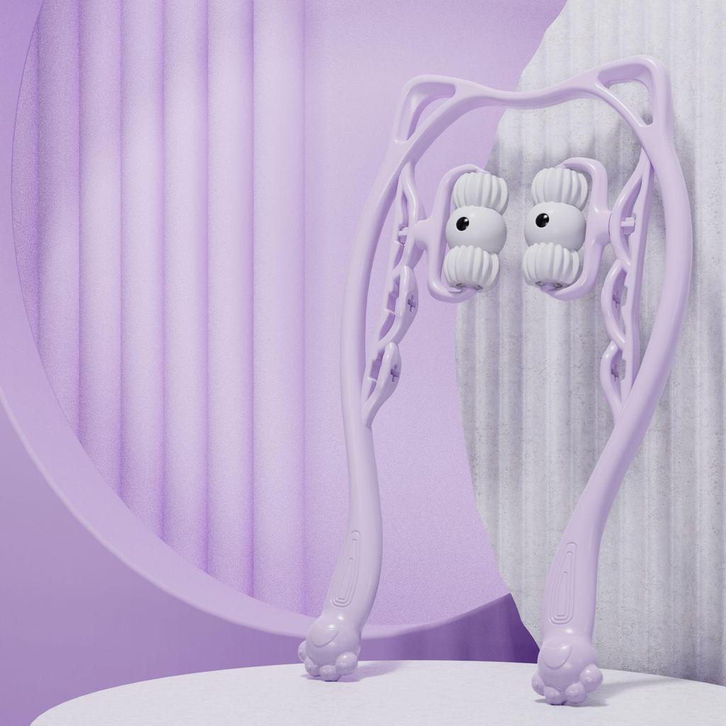 Double Row Roller Magnetic Therapy Neck and Shoulder Massager for Home Use