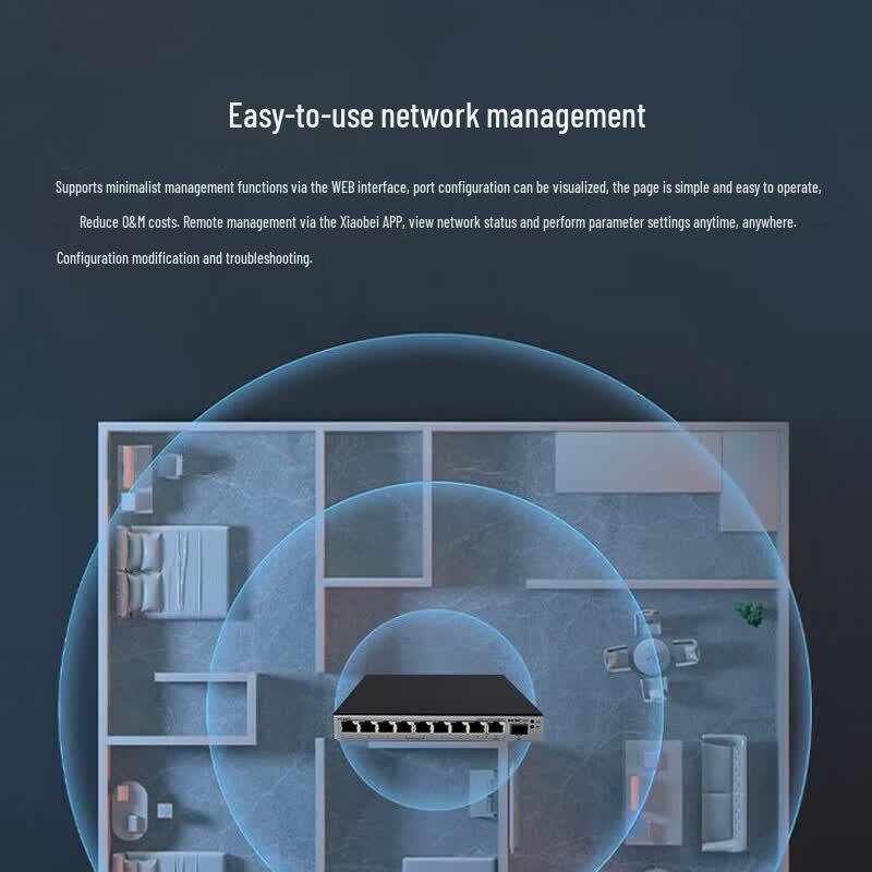 H3C US210 9-Port Gigabit Ethernet Switch with SFP