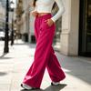 Women's High Waisted Wide Leg Loose Fit Lined Pants for Running Casual Wear