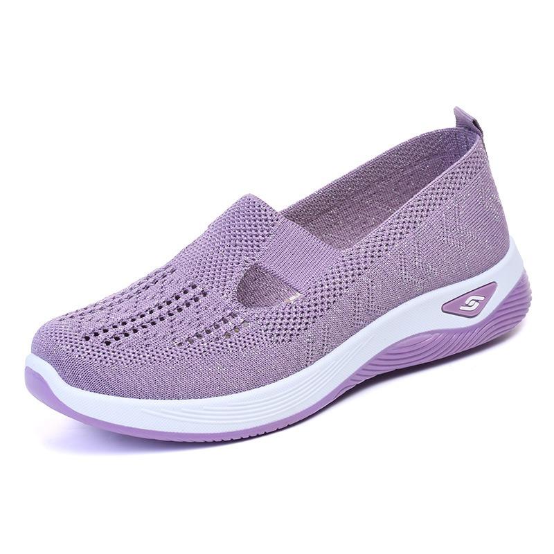 Old Beijing Cloth Shoes Women's Spring New Breathable Middle and Old Mother Shoes Large Size Women's Shoes E Generation Sticker