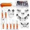 Halloween Pumpkin Carving Set, Pumpkin Face Cookie Cutter and Pumpkin DIY Cake Tool Set 10/12 Stainless Steel Mold Carving Knife