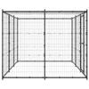 VidaXL Chenil Extérieur Acier avec Toit 7,26 m² Enclos Niche Cage pour Chiens 3082293