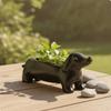 Dachshund Planter Cute Plant Pot Decorative DogShaped for Shelf, Patio, Balcony