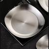 Stainless Steel Korean Pickle Dishes Golden Seasoning Dish Bone Dish   Table Sauce Appetizer