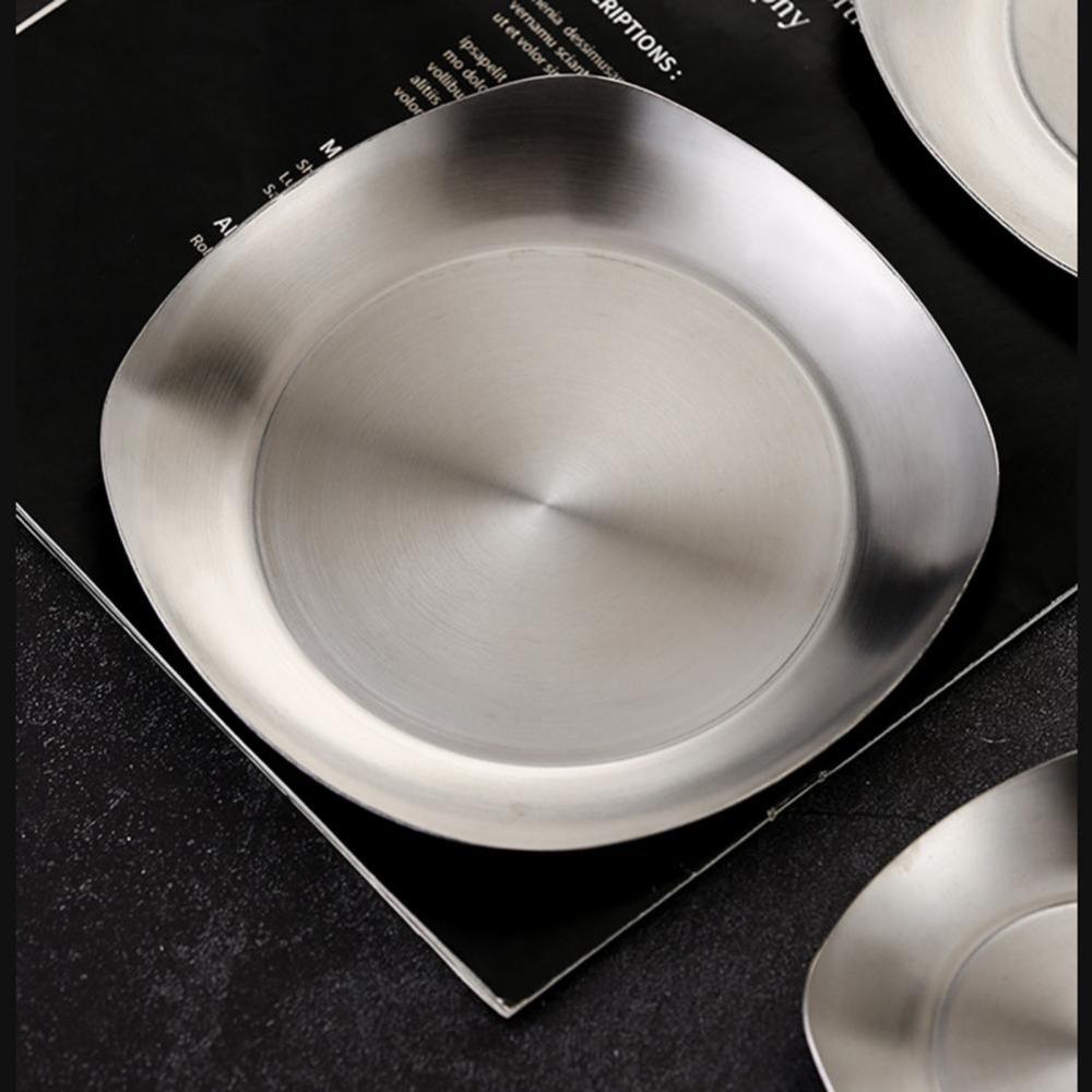 Stainless Steel Korean Pickle Dishes Golden Seasoning Dish Bone Dish Table Sauce Appetizer
