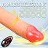 Gode vibrant rétractable de 8,6 pouces avec 10 modes de vibration, chauffage rotatif, silicone souple, télécommande sans fil, ventouse puissante adaptée aux couples