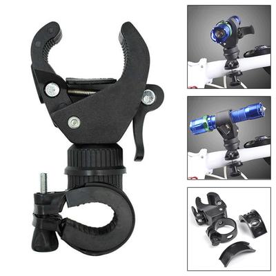 Bicycle Led Flashlight Mount Clamp Holder Universal 360 Degree Rotating Bike Handlebar Headlight Torch Clips Cycling Accessories