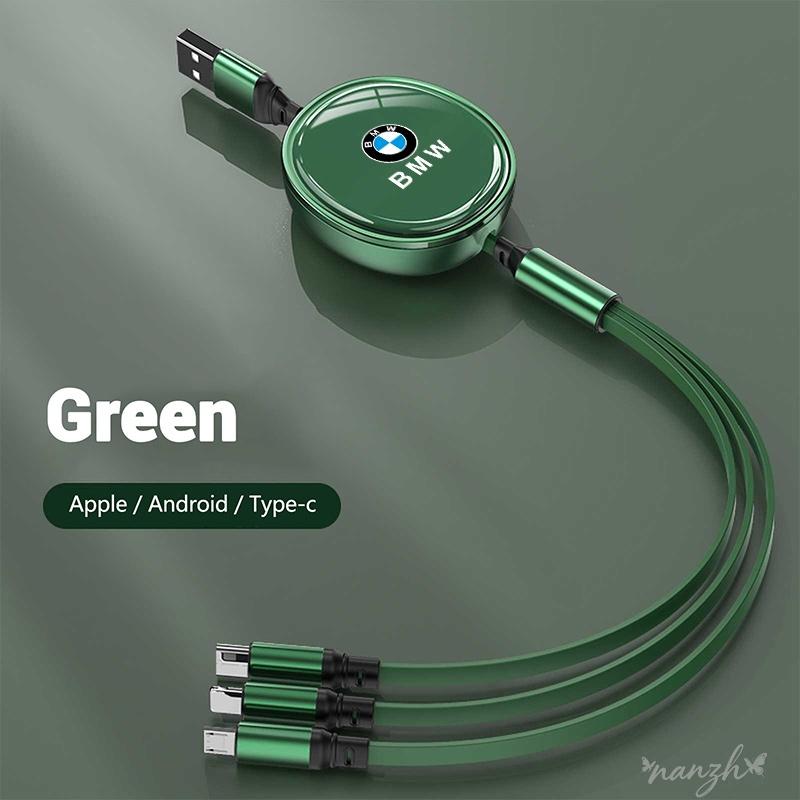 Cable Scalable Phone Car Interior 3 In 1 USB Fast Charging Cable For BMW Series X1 X3 X4 X6 E90 E91 I3 I4 F30 F48 F30 Keychain WS4