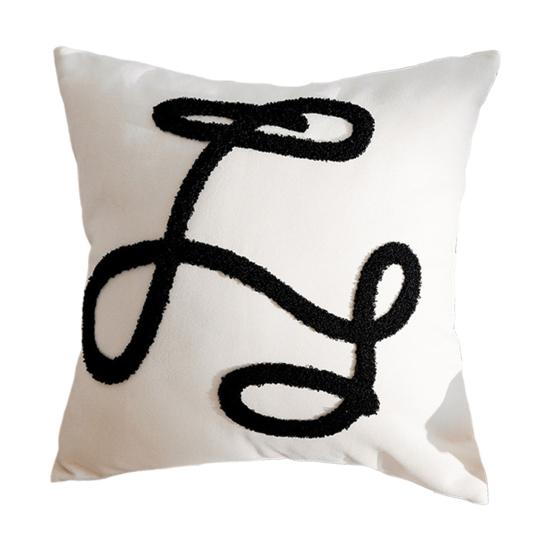 Throw Pillowcase with Hidden Zipper PP Cotton Filling Contrast Color Office Couch
