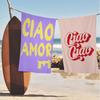 Minimalism Decor Ciao Amore With Love Cartoon Beach Towel Cute Kawaii Room Decor Bath Girls Children Hand Towels For Bathroom