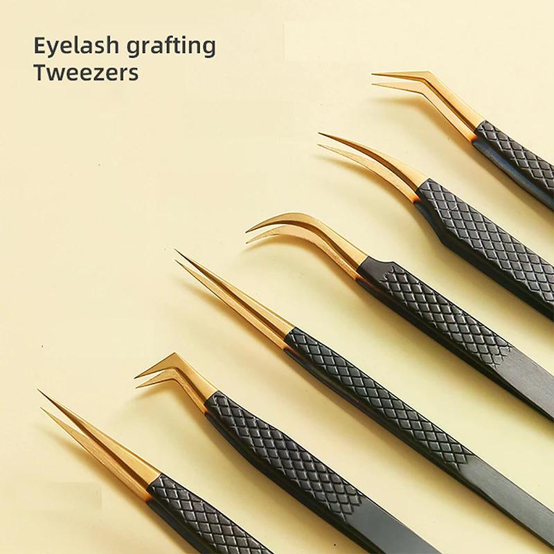 1pcs Eyelash Tweezers Anti static Professional Pincet Extension Tweezer For Home Use High Quality Durable Material