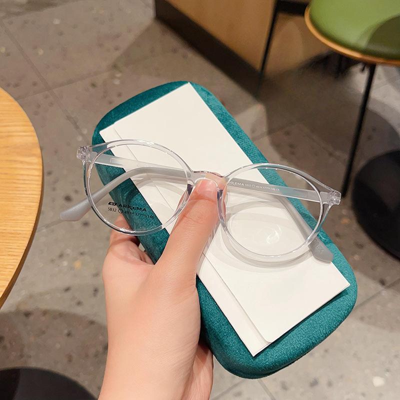Small-frame Oval Full-frame Glasses Frame Anti-slip Foot Cover Can Be Matched with Degrees.
