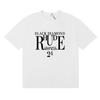 24SS cross-border European and American tide brand RHUDE micro-label letter skull print short-sleeved t-shirt men's and women's American high street