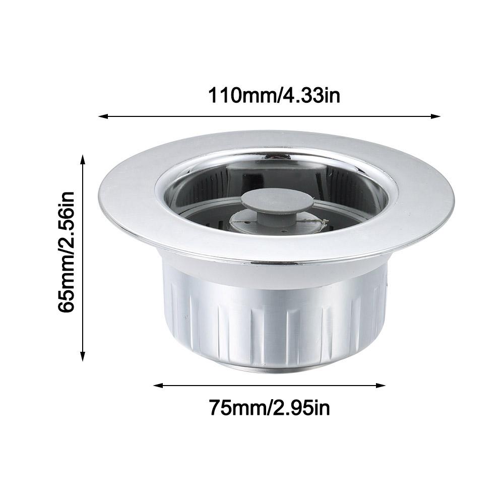 ABS Kitchen Sink Plug 3 In 1 Sink Food Catcher Basket Durable Sink Drain Strainer