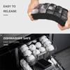 6/15 Grid Big Square Ice Cube Trays Flexible Silicone Ice Cube Molds with Lid Stackable Ice Cube Maker for Freezer Containers