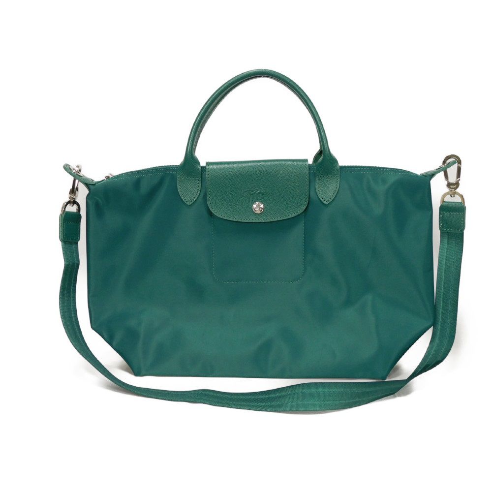 Used Le Pliage Energy Large Top Handle 2-Way Shoulder Bag (12768) Green (1515 578 033 7922) Emerald Unisex from Japan