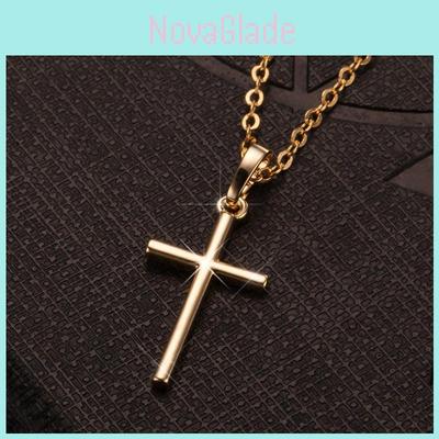 Vintage Cross Pendant Necklace For Men And Women Unique Alloy Chain Necklace