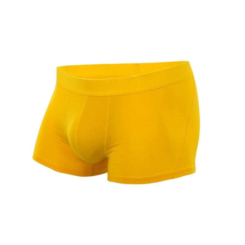 Men's Large Size Boxer Solid Color Mid-Rise Cotton Anti-Abrasion Boxer High Stretch Panties