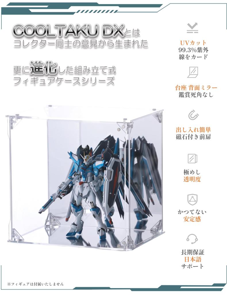 COOLTAKU Figure UV Pedestal Back Magnetic Magnet Front Collection More Assembled Acrylic Display Stain Cleaning Cloth Included 20 X Depth 15 X Height