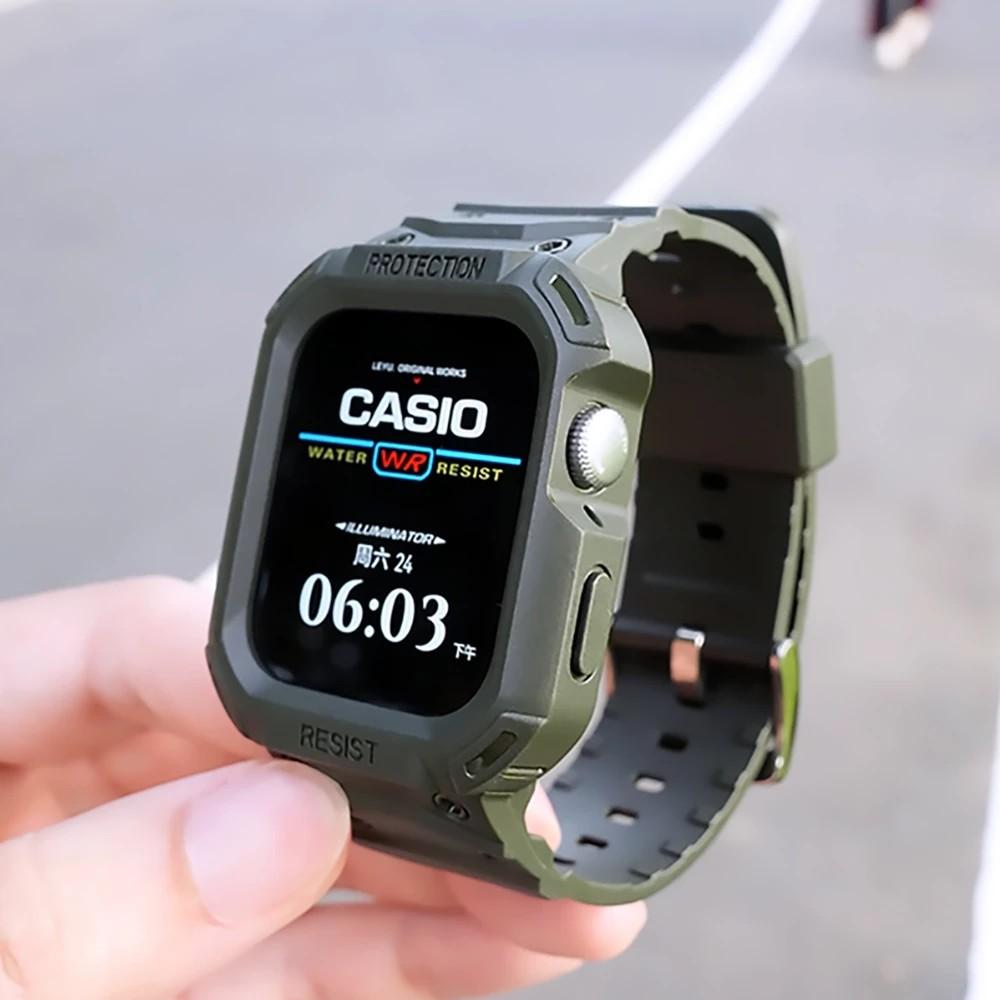 

Силиконовый ремешок для Huawei Watch Fit 4/3/2 Ударопрочный защитный чехол с бампером Запасной ремешок для часов Huawei Watch Fit 2 армия зеленый