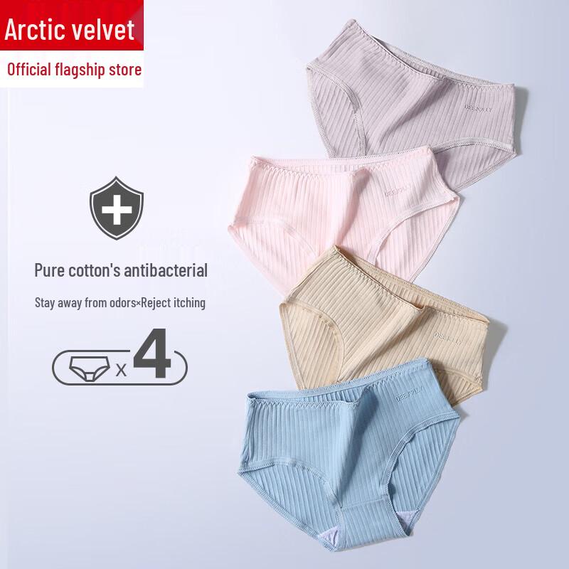 Arctic Velvet Women's 4-Pack Antibacterial Cotton Briefs